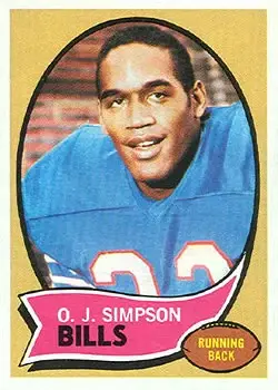 1970 Topps #90 - O.J. Simpson - Buffalo Bills