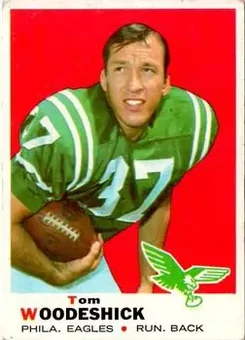 1969 Topps #198 - Tom Woodeshick - Philadelphia Eagles