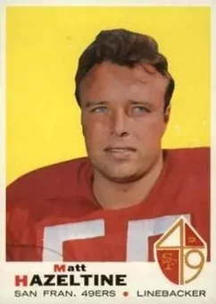 1969 Topps #204 - Matt Hazeltine - San Francisco 49ers