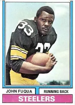 1974 Topps #13 - John Fuqua - Pittsburgh Steelers