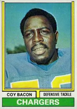 1974 Topps #20 - Coy Bacon - San Diego Chargers