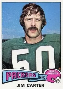 1975 Topps #19 - Jim Carter - Green Bay Packers