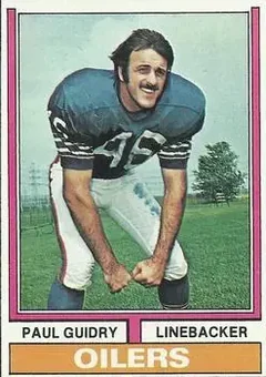 1974 Topps #22 - Paul Guidry - Houston Oilers