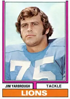 1974 Topps #24 - Jim Yarbrough - Detroit Lions
