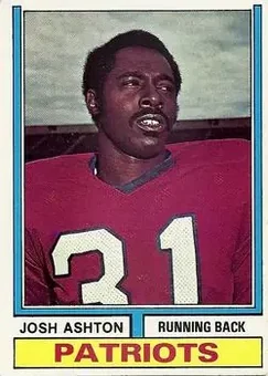 1974 Topps #26 - Josh Ashton - New England Patriots