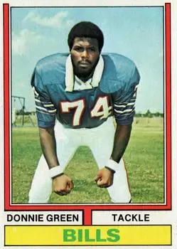 1974 Topps #27 - Donnie Green - Buffalo Bills