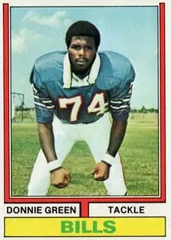 1974 Topps #27 - Donnie Green - Buffalo Bills
