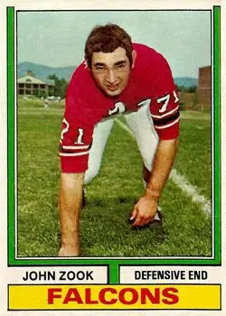 1974 Topps #29 - John Zook - Atlanta Falcons