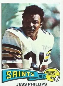 1975 Topps #21 - Jess Phillips - New Orleans Saints