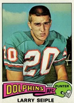 1975 Topps #22 - Larry Seiple - Miami Dolphins
