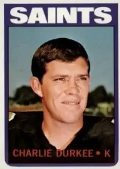 1972 Topps #34 - Charlie Durkee - New Orleans Saints