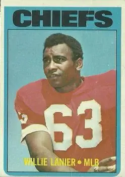 1972 Topps #35 - Willie Lanier - Kansas City Chiefs