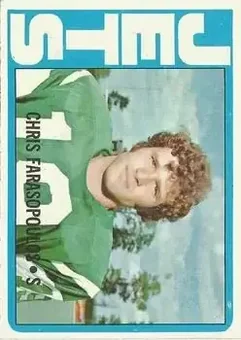 1972 Topps #36 - Chris Farasopoulos - New York Jets