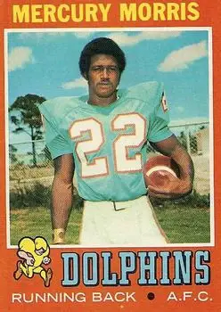 1971 Topps #91 - Mercury Morris - Miami Dolphins