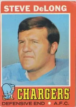 1971 Topps #92 - Steve DeLong - San Diego Chargers