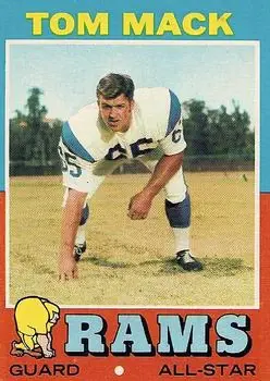 1971 Topps #94 - Tom Mack - Los Angeles Rams