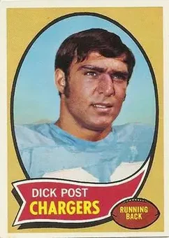 1970 Topps #97 - Dick Post - San Diego Chargers