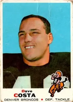 1969 Topps #213 - Dave Costa - Denver Broncos 1969 Topps #213 - Dave Costa - Denver Broncos