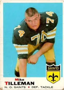 1969 Topps #218 - Mike Tilleman - New Orleans Saints