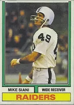 1974 Topps #39 - Mike Siani - Oakland Raiders