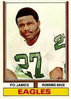 1974 Topps #47 - Po James - Philadelphia Eagles