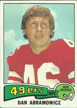 1975 Topps #32 - Dan Abramowicz - San Francisco 49ers