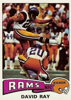 1975 Topps #34 - David Ray - Los Angeles Rams