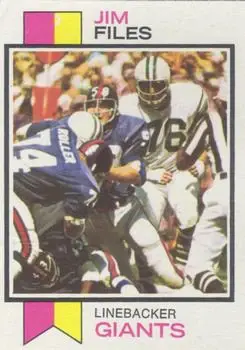 1973 Topps #49 - Jim Files - New York Giants