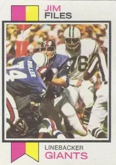 1973 Topps #49 - Jim Files - New York Giants 1973 Topps #49 - Jim Files - New York Giants