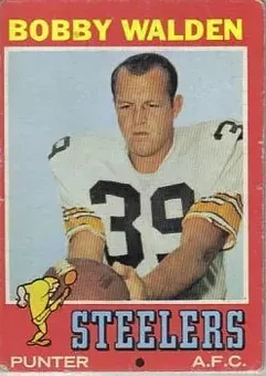 1971 Topps #102 - Bobby Walden - Pittsburgh Steelers
