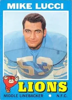 1971 Topps #105 - Mike Lucci - Detroit Lions