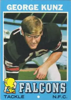 1971 Topps #109 - George Kunz - Atlanta Falcons