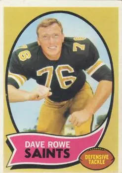 1970 Topps #101 - Dave Rowe - New Orleans Saints