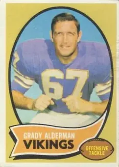 1970 Topps #108 - Grady Alderman - Minnesota Vikings