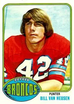 1976 Topps #37 - Bill Van Heusen - Denver Broncos - Front