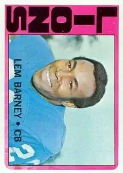 1972 Topps #42 - Lem Barney - Detroit Lions