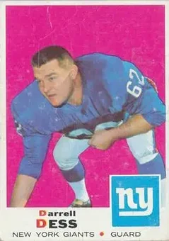 1969 Topps #219 - Darrell Dess - New York Giants 1969 Topps #219 - Darrell Dess - New York Giants
