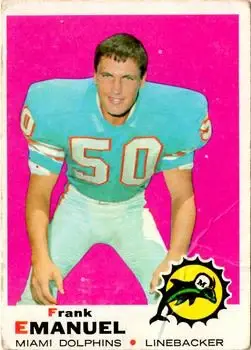 1969 Topps #223 - Frank Emanuel - Miami Dolphins