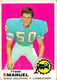 1969 Topps #223 - Frank Emanuel - Miami Dolphins