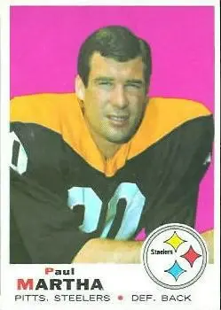 1969 Topps #224 - Paul Martha - Pittsburgh Steelers - Front