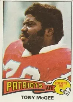 1975 Topps #41 - Tony McGee - New England Patriots