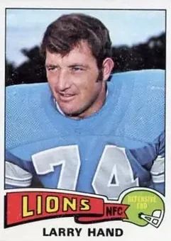 1975 Topps #42 - Larry Hand - Detroit Lions