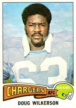 1975 Topps #44 - Doug Wilkerson - San Diego Chargers - Front 1975 Topps #44 - Doug Wilkerson - San Diego Chargers - Front