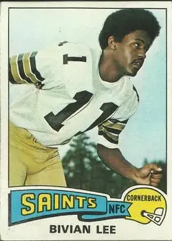 1975 Topps #47 - Bivian Lee - New Orleans Saints - Front