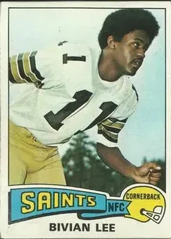 1975 Topps #47 - Bivian Lee - New Orleans Saints