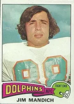 1975 Topps #48 - Jim Mandich - Miami Dolphins