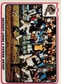 1976 Fleer Team Action #35 - Card #35 - Detroit Lions - Front