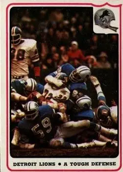 1976 Fleer Team Action #36 - Card #36 - Detroit Lions - Front