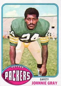 1976 Topps #41 - Johnnie Gray - Green Bay Packers - Front 1976 Topps #41 - Johnnie Gray - Green Bay Packers - Front
