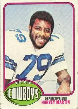 1976 Topps #44 - Harvey Martin - Dallas Cowboys